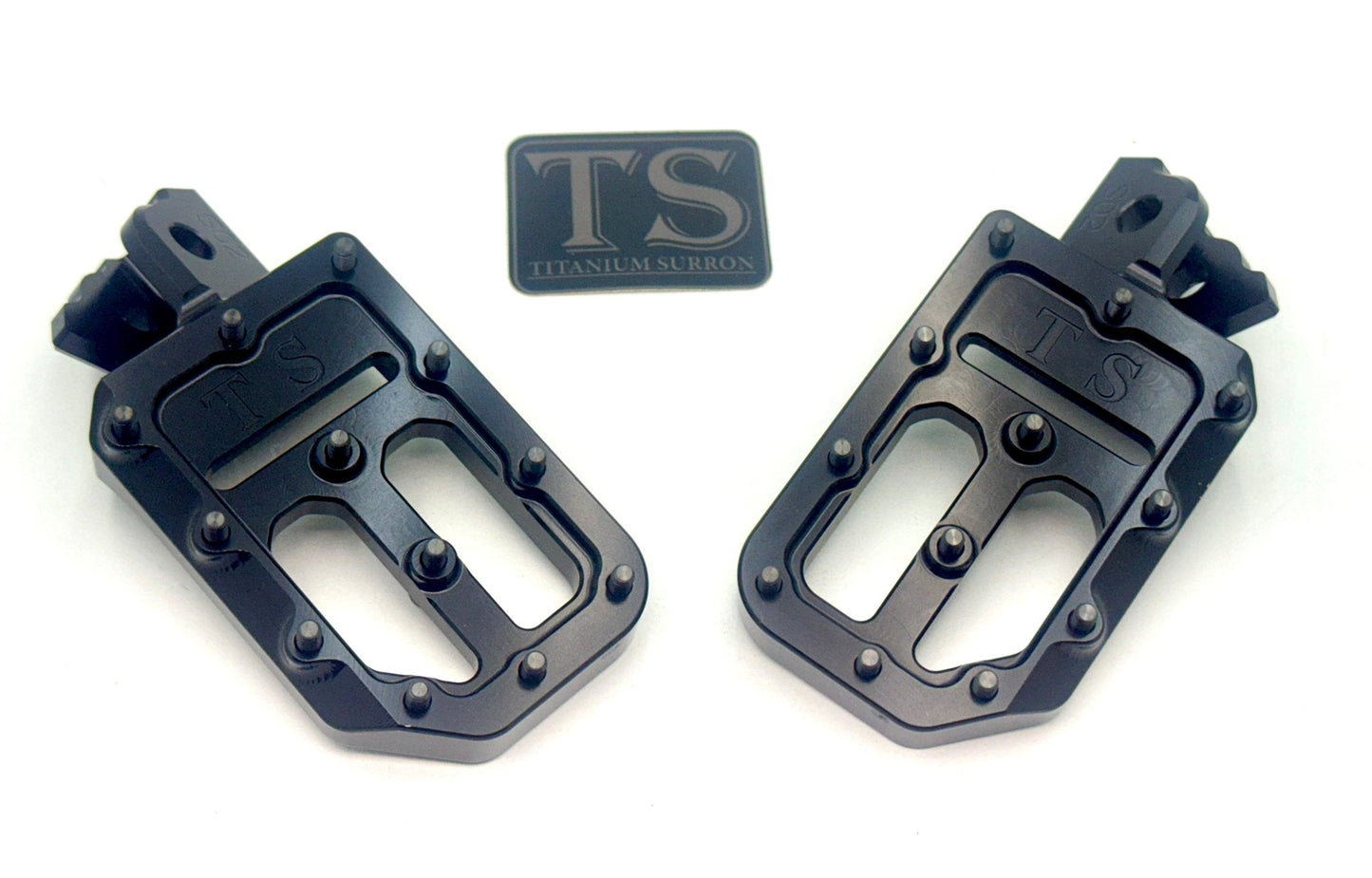 TS Foot Pegs W/ Titanium Grips for Most E-moto