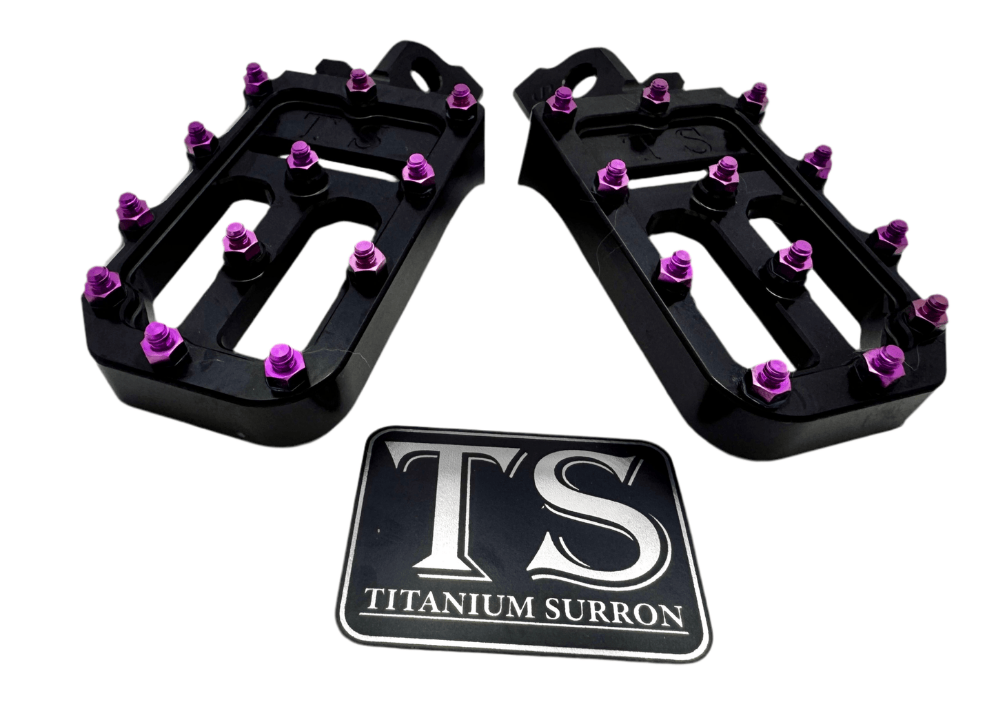 TS Foot Pegs W/ Titanium Grips for Most E-moto