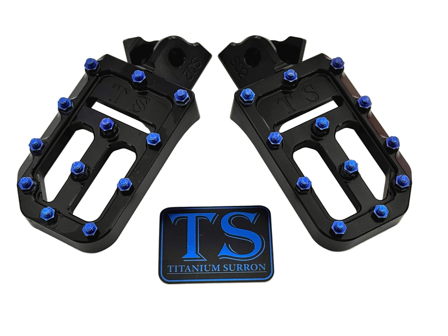 TS Foot Pegs W/ Titanium Grips for Most E-moto